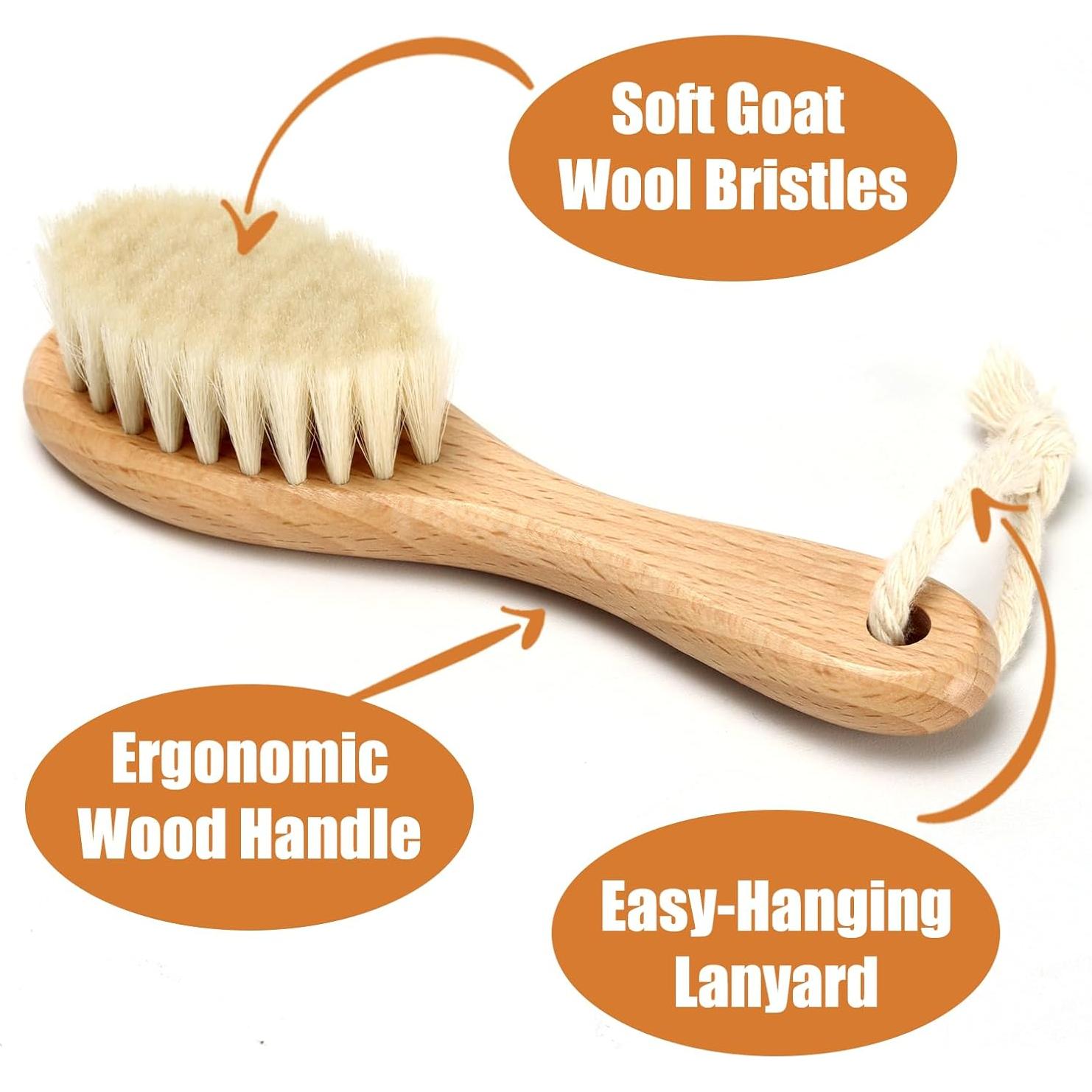 Juego de Cepillo y Peine de Madera WXA para Bebés 3 Piezas