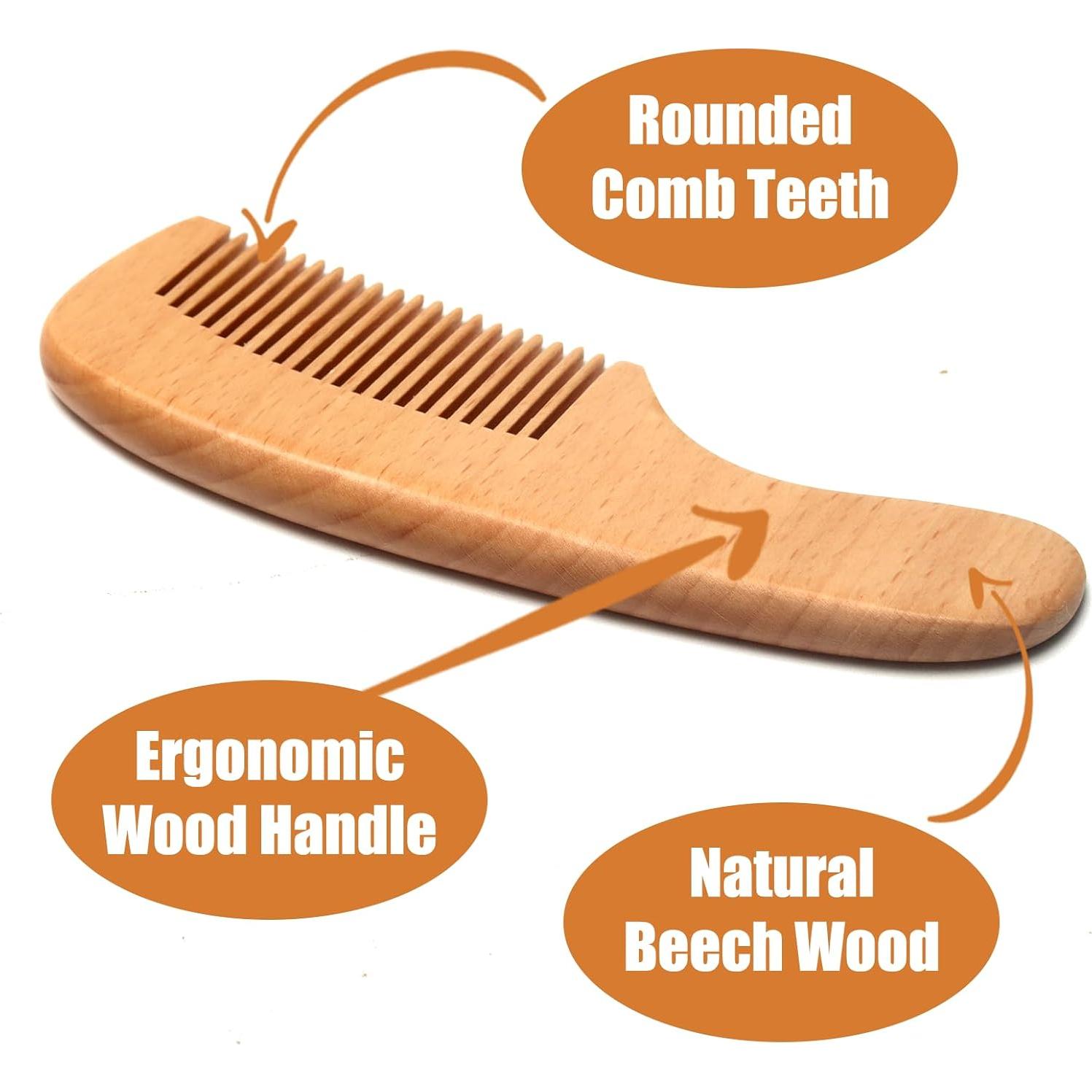 Juego de Cepillo y Peine de Madera WXA para Bebés 3 Piezas