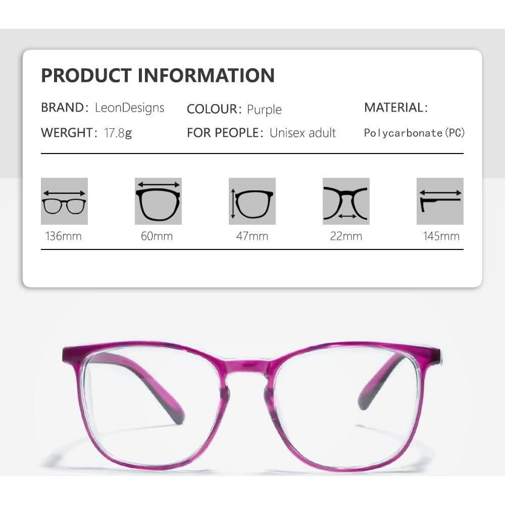 Gafas de Seguridad LeonDesigns Antivaho UV Bloqueo Luz Azul