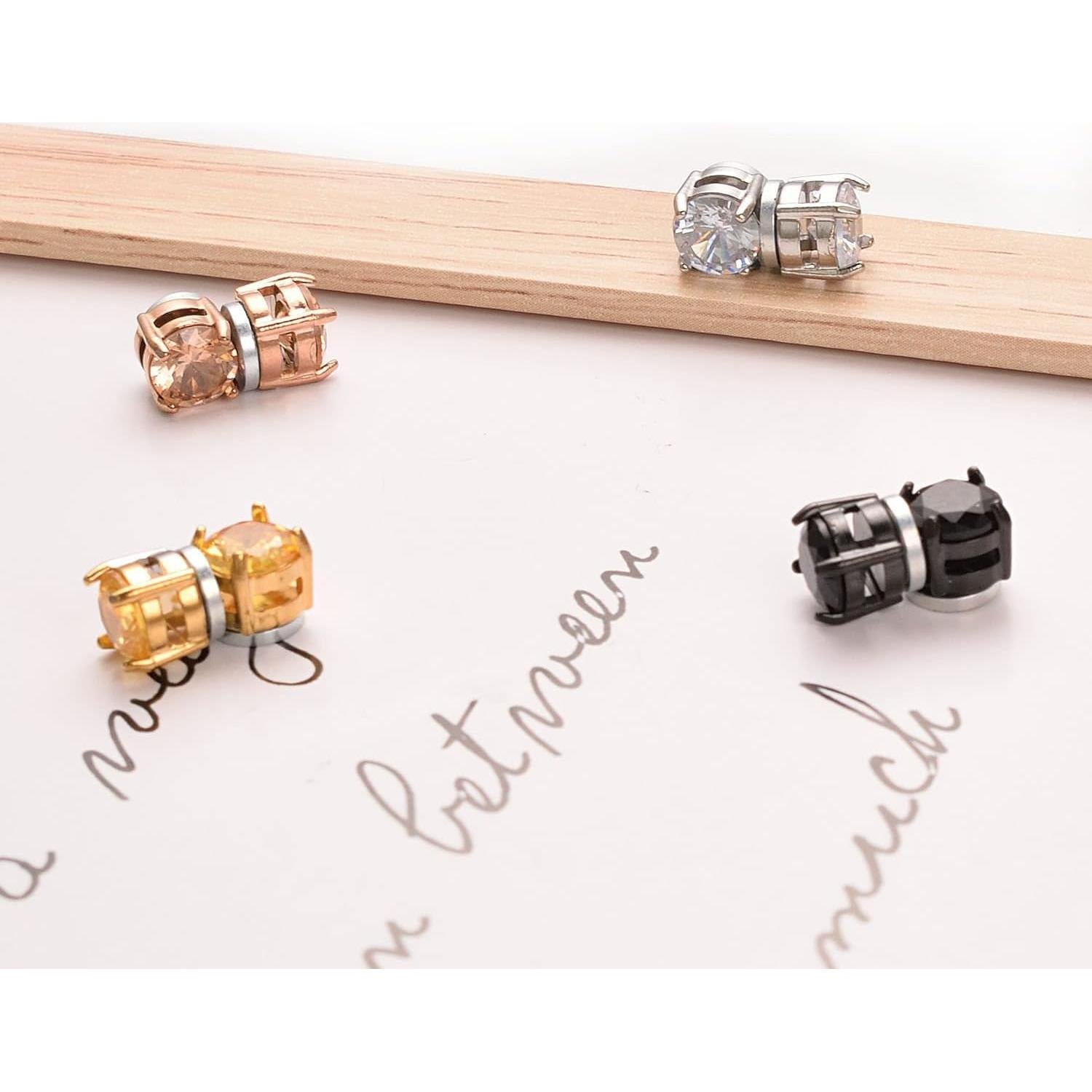 Pendientes Magnéticos Hipoalergénicos Airokiy Multicolor Set 4 Pares