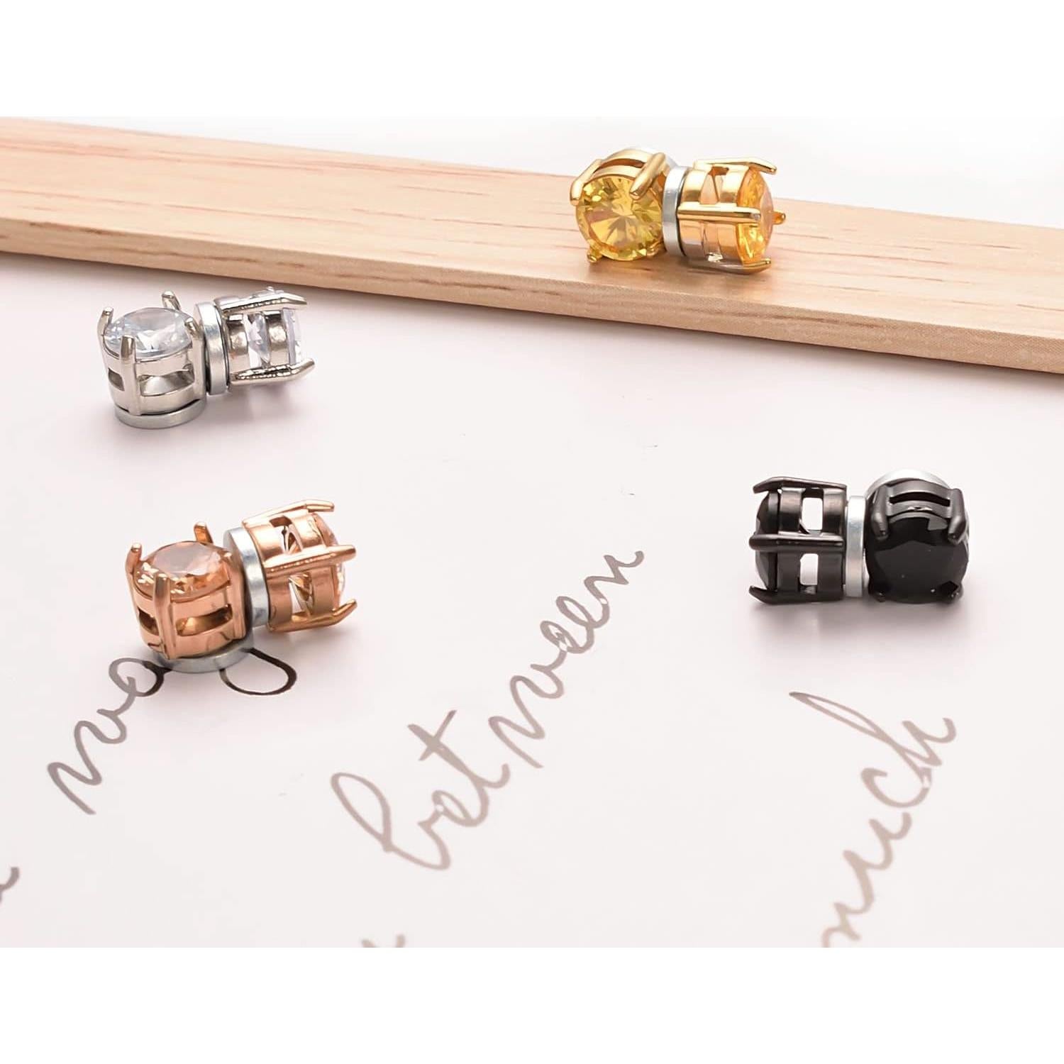 Pendientes Magnéticos Hipoalergénicos Airokiy Multicolor Set 4 Pares