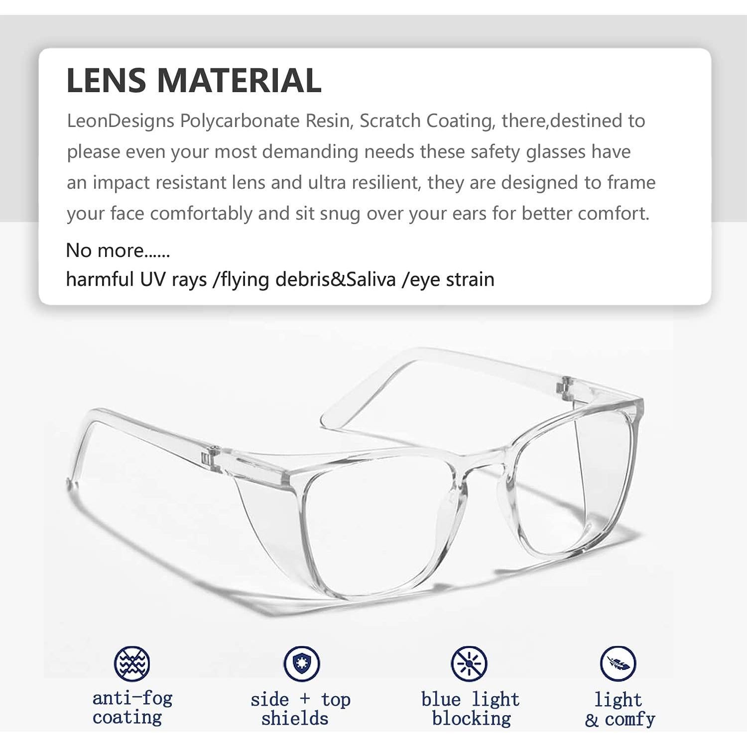 Gafas de Seguridad LeonDesigns Antivaho UV400 Unisex
