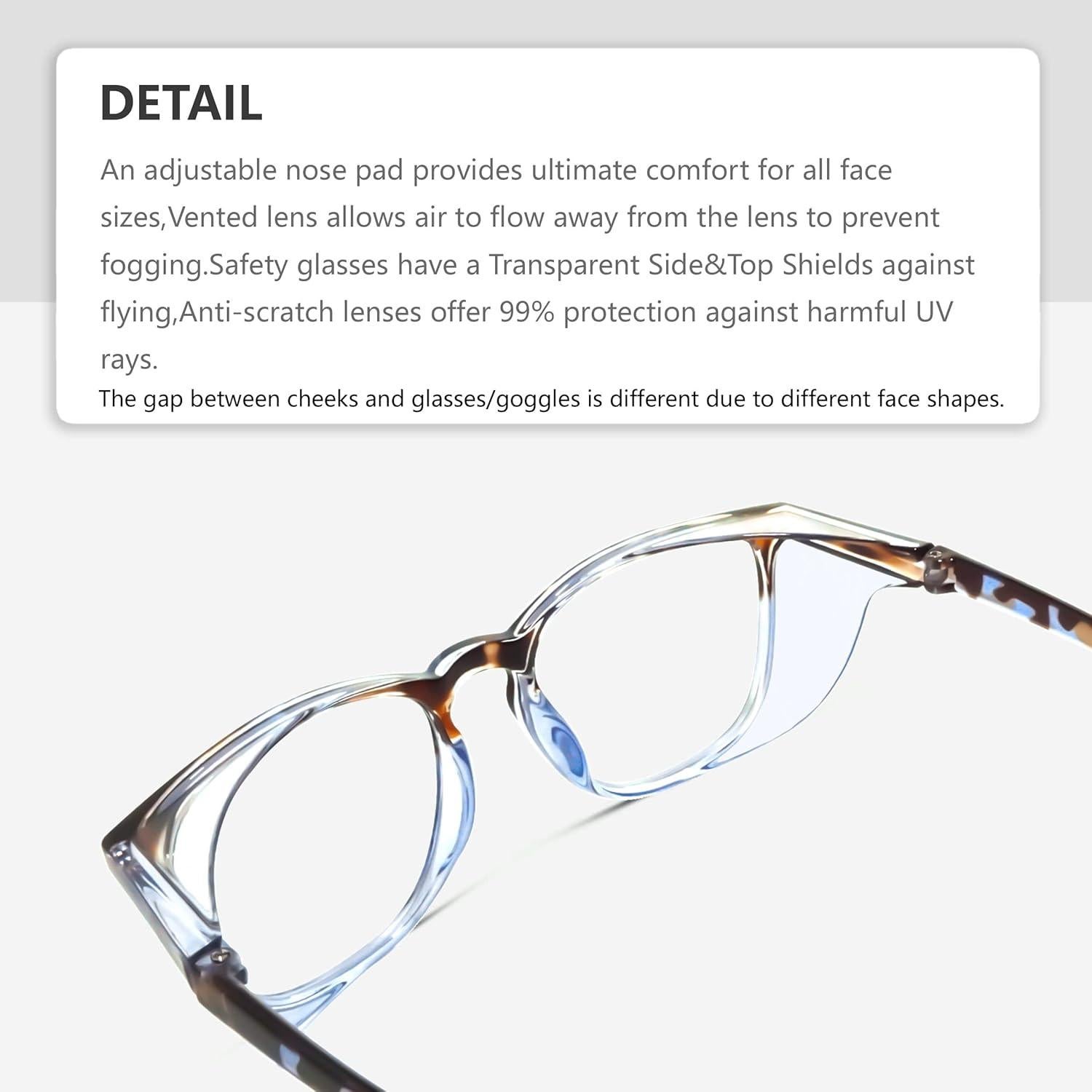 Gafas de Seguridad LeonDesigns Antivaho UV Azul