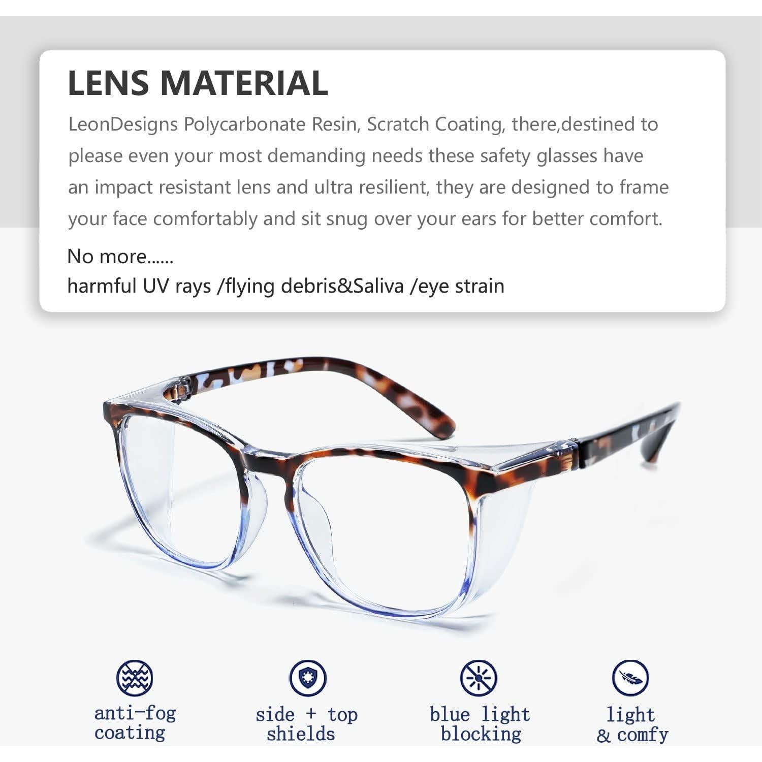 Gafas de Seguridad LeonDesigns Antivaho UV Azul