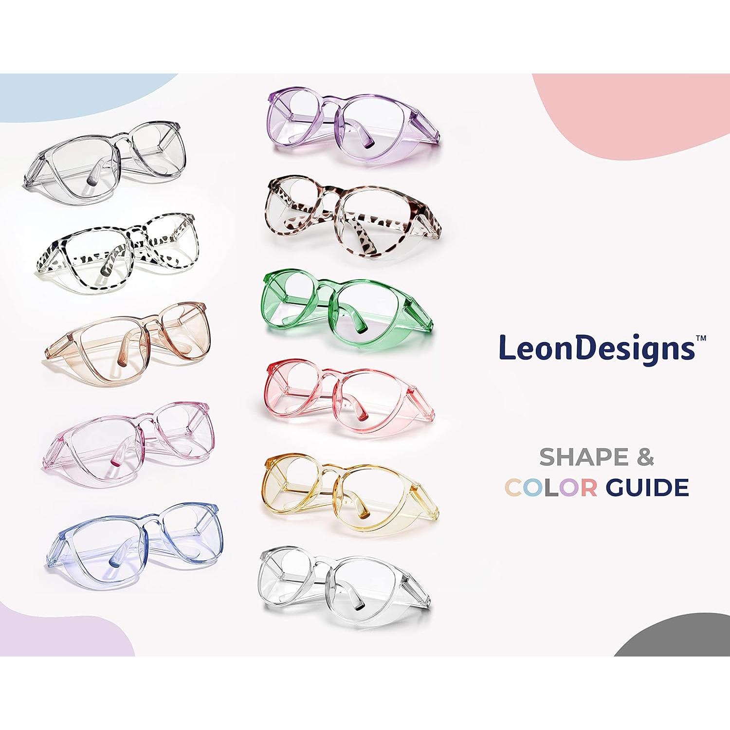 Gafas de seguridad LeonDesigns lila cuadrado antiempañantes