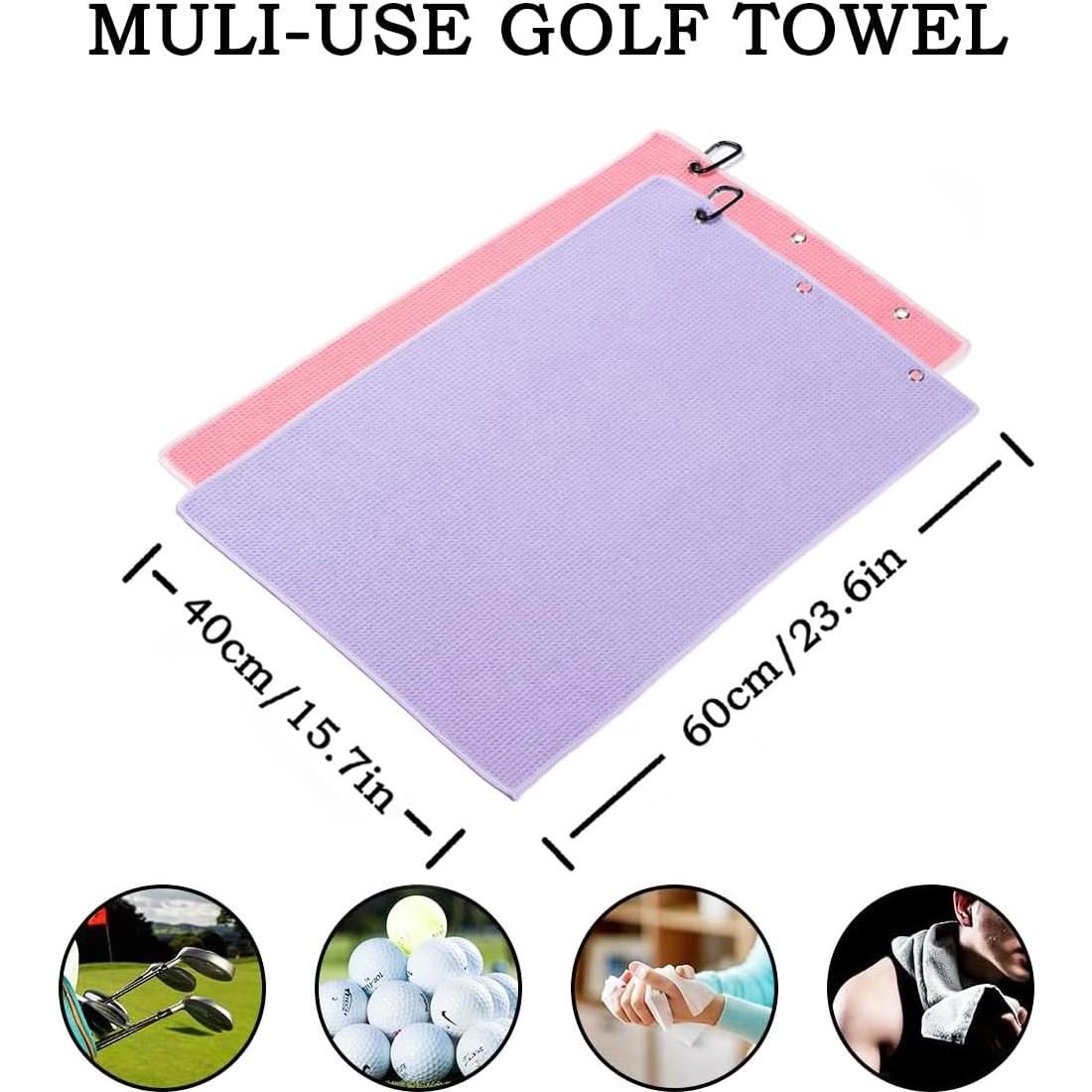 Juego de 2 Toallas de Microfibra HYYPME para Golf 60x40 cm