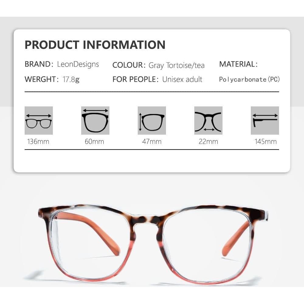 Gafas de Seguridad LeonDesigns Antivaho UV400 Unisex