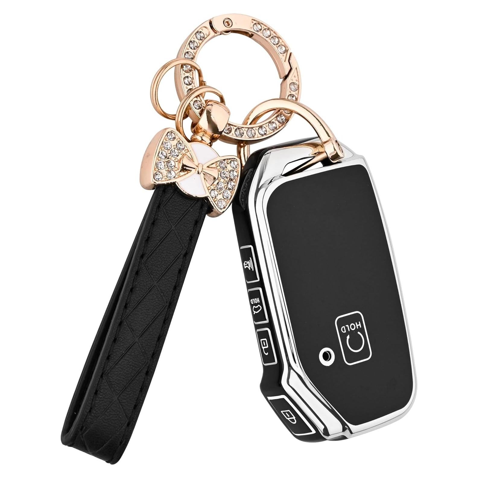 Cubierta de Llavero Kia TECARATE Negra 5 Botones TPU