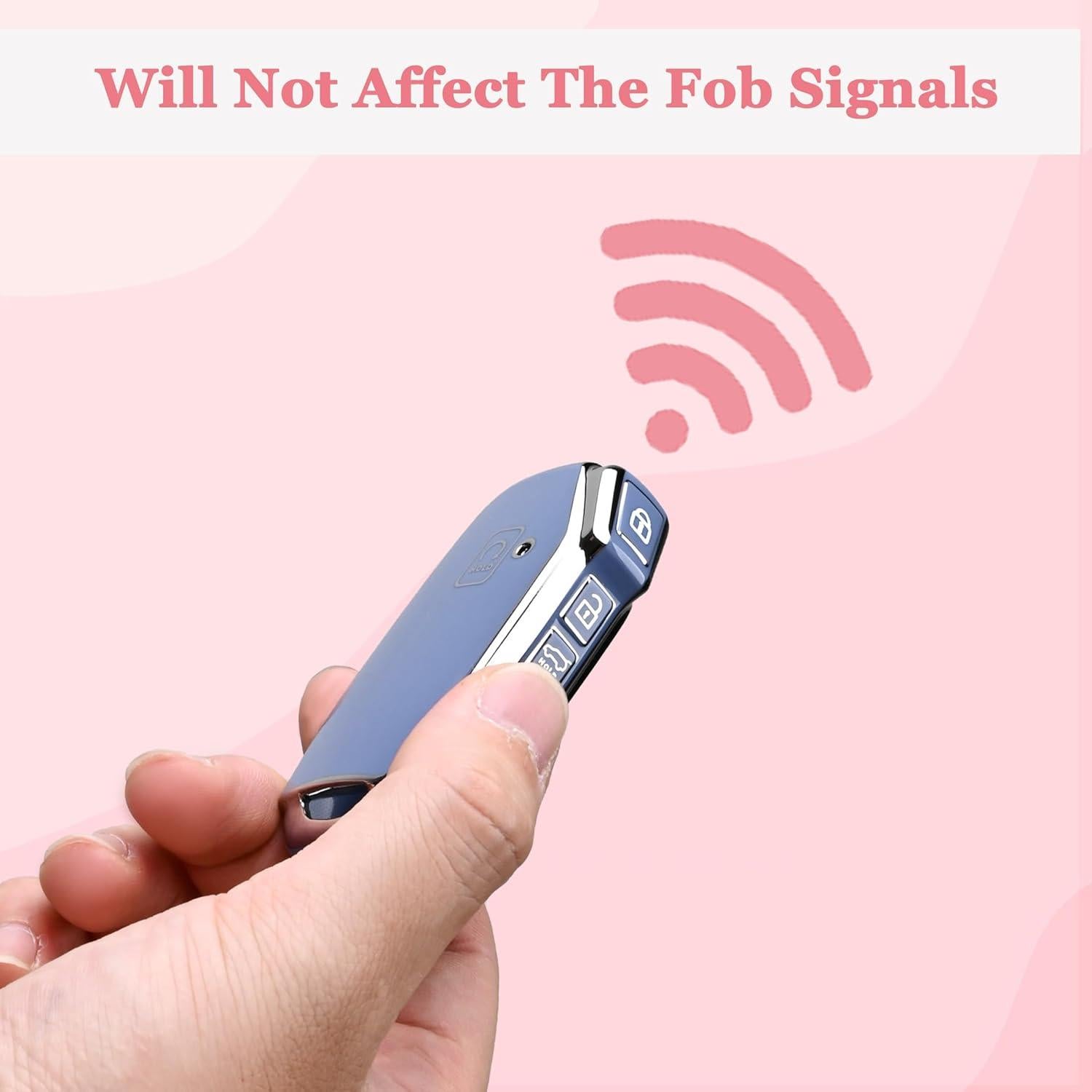 Cubierta de Llavero Kia TECARATE Negra 5 Botones TPU