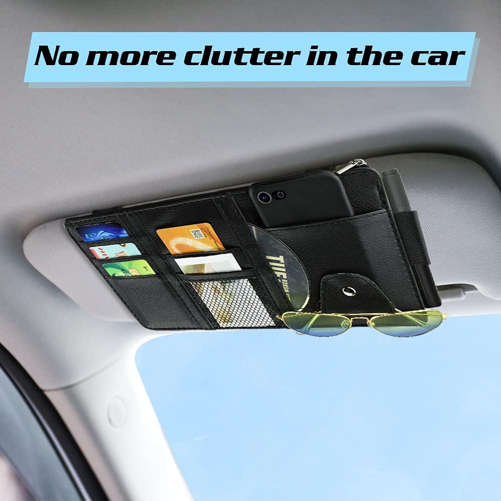 Organizador de Visera de Coche ZXFYE - 2 Paquete Negro