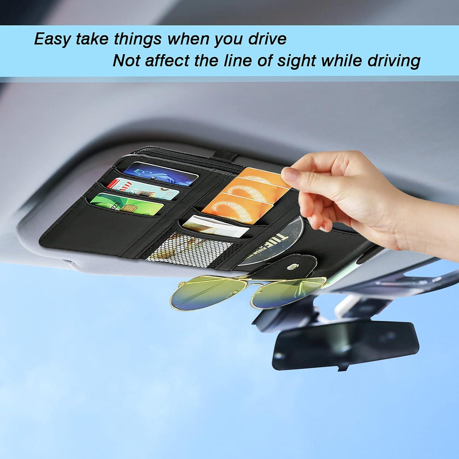 Organizador de Visera de Coche ZXFYE - 2 Paquete Negro