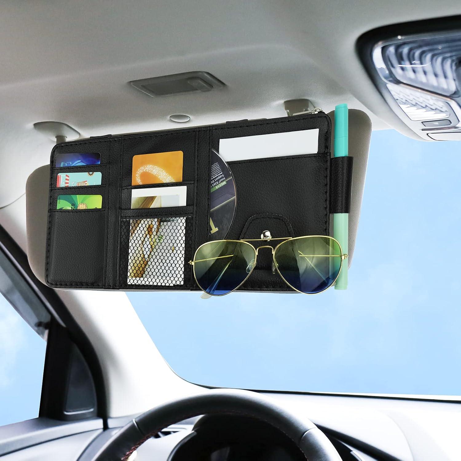 Organizador de Visera de Coche ZXFYE - 2 Paquete Negro