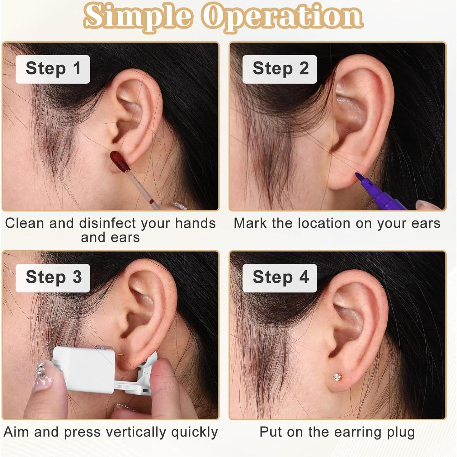 Kit de perforación de orejas desechable Changsha Huna 37 piezas