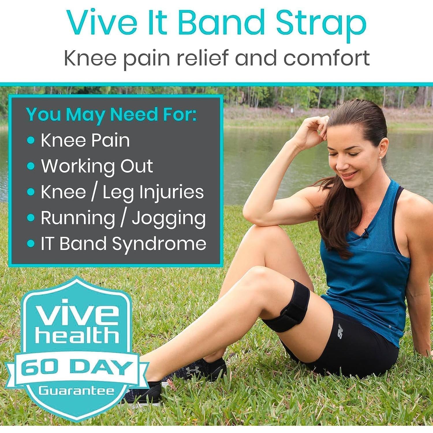 Faja de Compresión IT Band Vive - 2 Pack - Soporte Rodilla