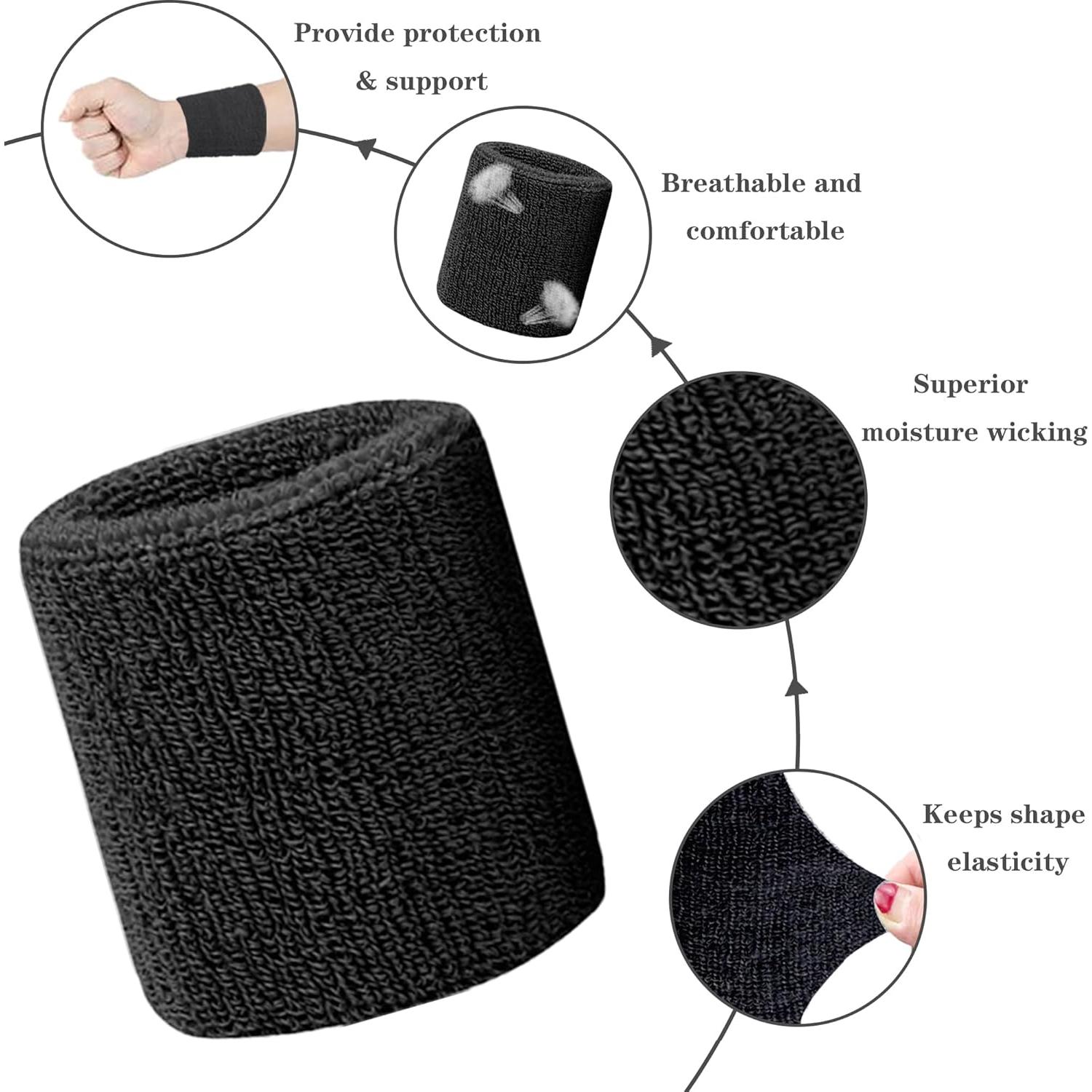 Juego de 6 Bandas para Sudor IMAGERIO - 2 Diademas y 4 Muñequera