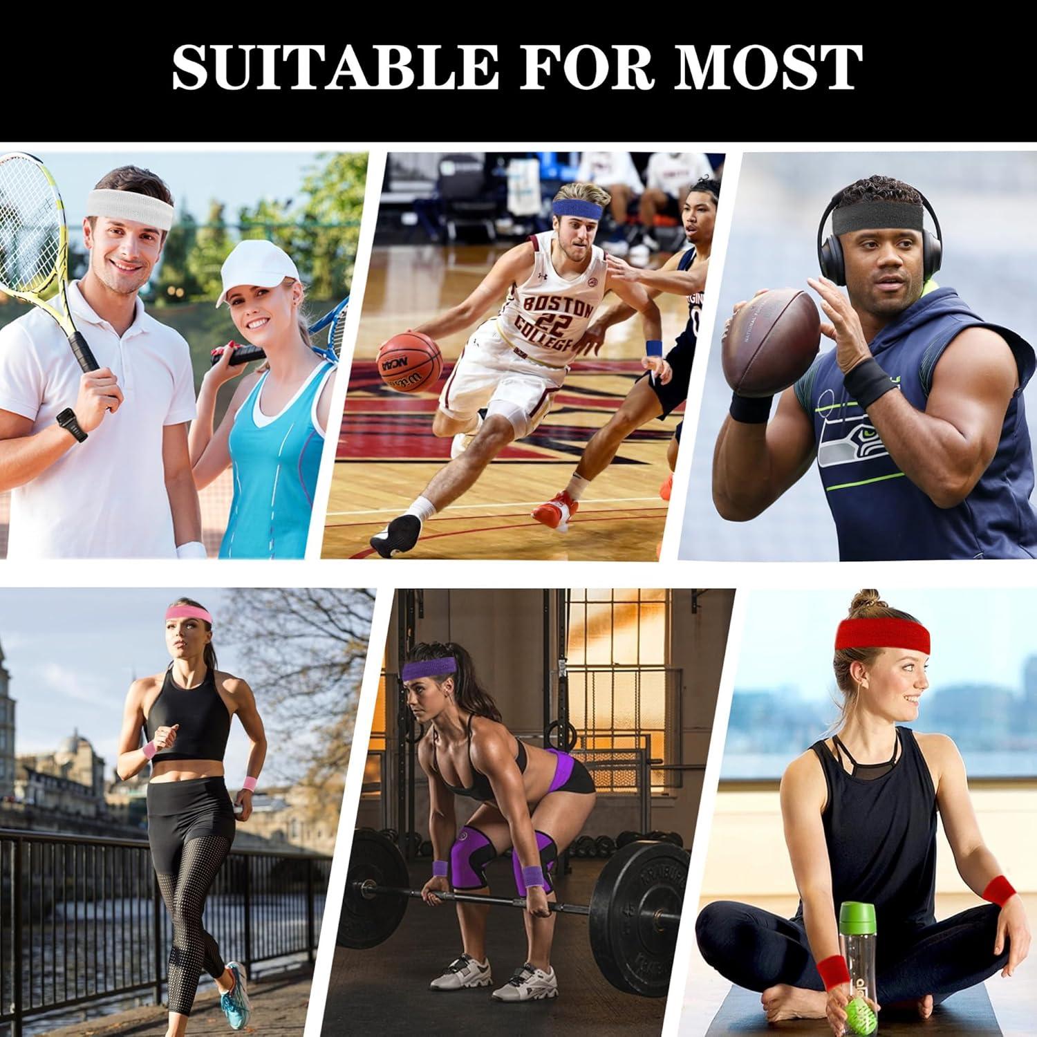 Juego de 6 Bandas para Sudor IMAGERIO - 2 Diademas y 4 Muñequera