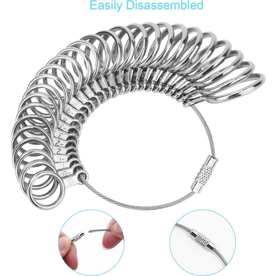 Medidor de Talla de Anillo UUBAAR 27 Piezas 0-13