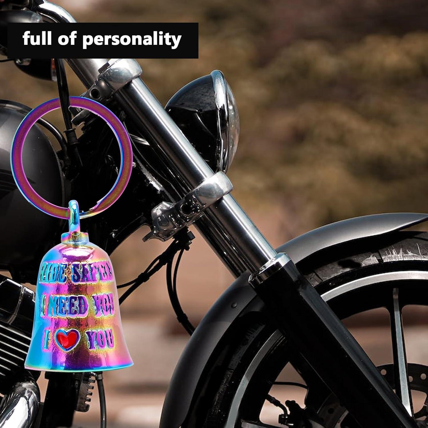 Campana de Motocicleta CYZBTBl 3D Arcoíris - Seguridad y Suerte