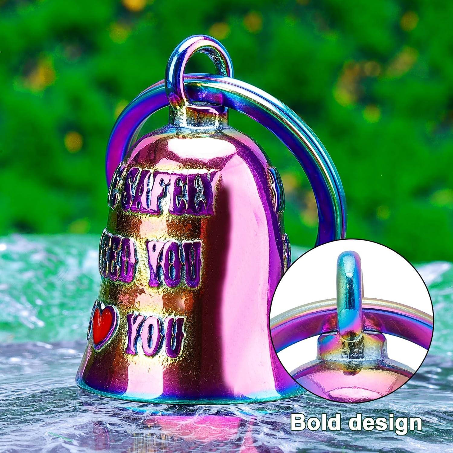 Campana de Motocicleta CYZBTBl 3D Arcoíris - Seguridad y Suerte