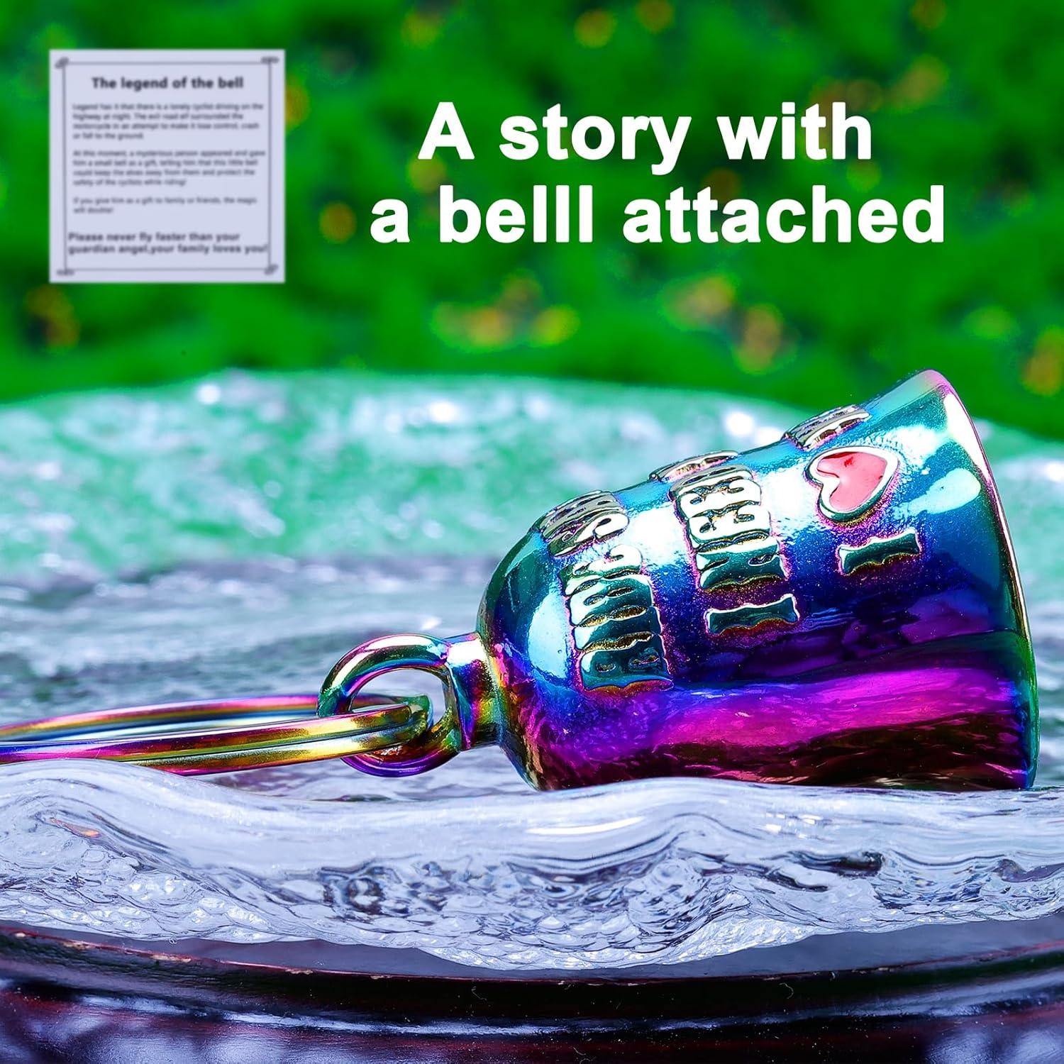 Campana de Motocicleta CYZBTBl 3D Arcoíris - Seguridad y Suerte