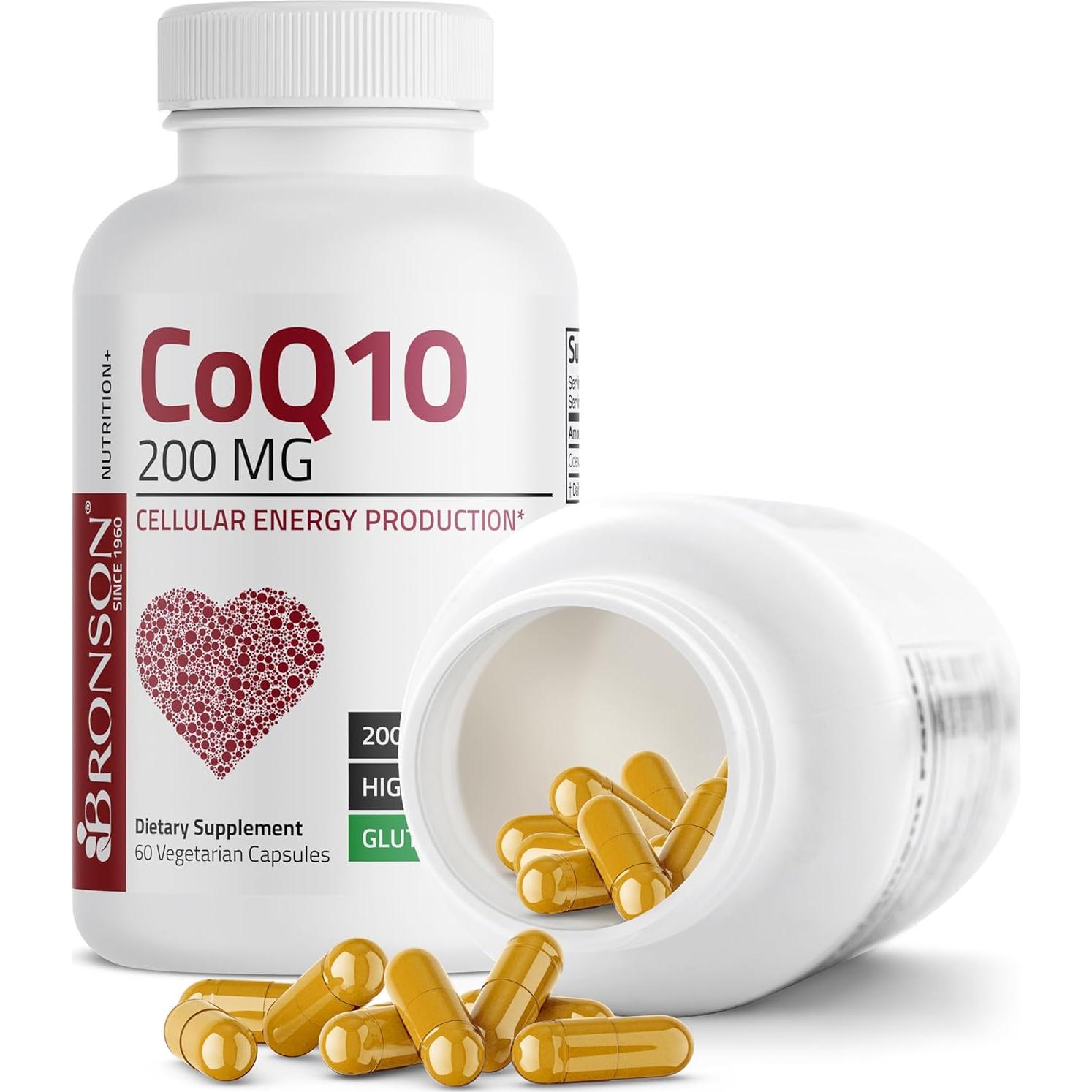 Bronson CoQ10 200 MG Alta Potencia 60 Cápsulas Vegetarianas