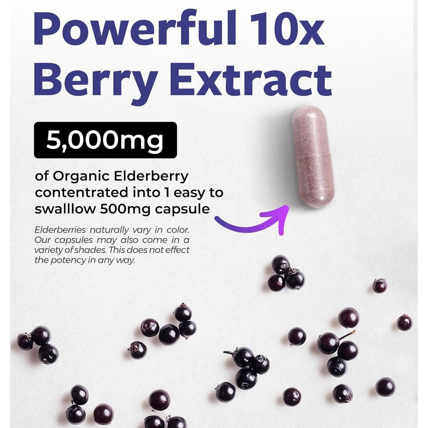 Cápsulas de Saúco Orgánico Pure Co 10:1 - 30 Unidades