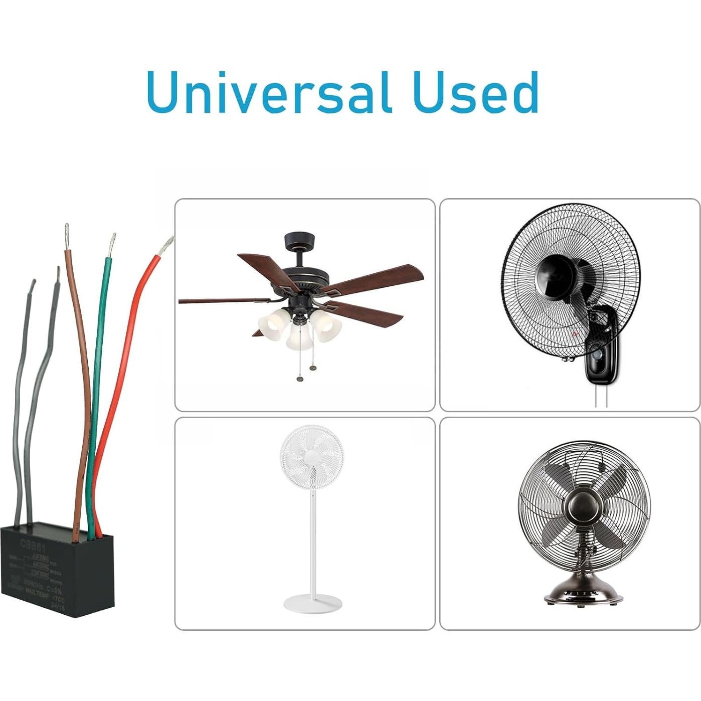 Capacitor de Ventilador YukiHalu CBB61 4uF + 4uF + 2.5uF 250V