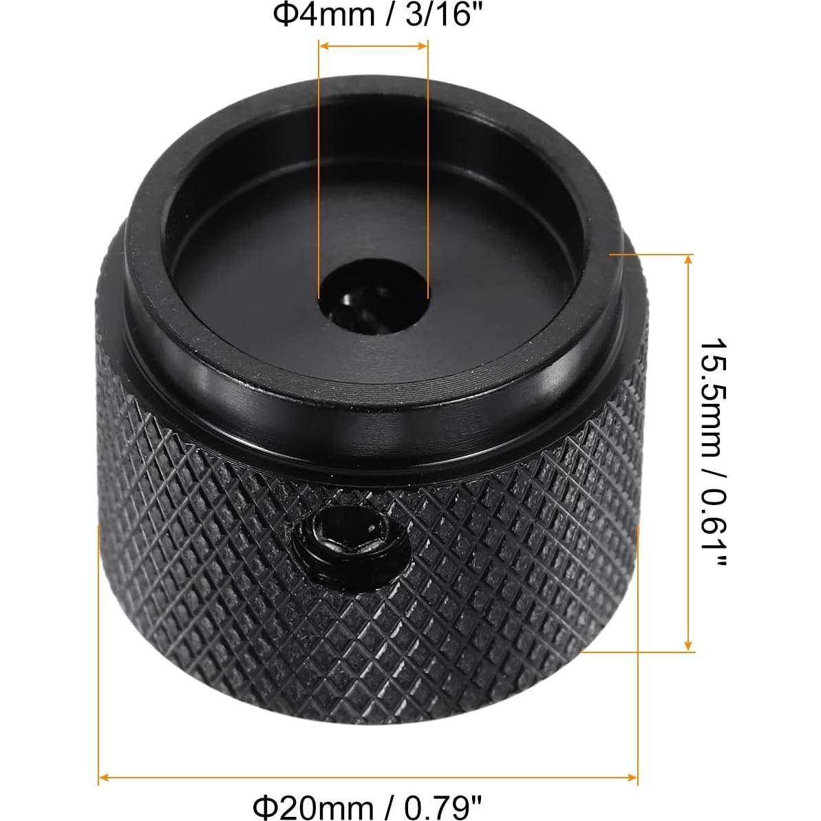 Perillas de Potenciómetro Aluminio MECCANIXITY 2 Pcs 4mm ID