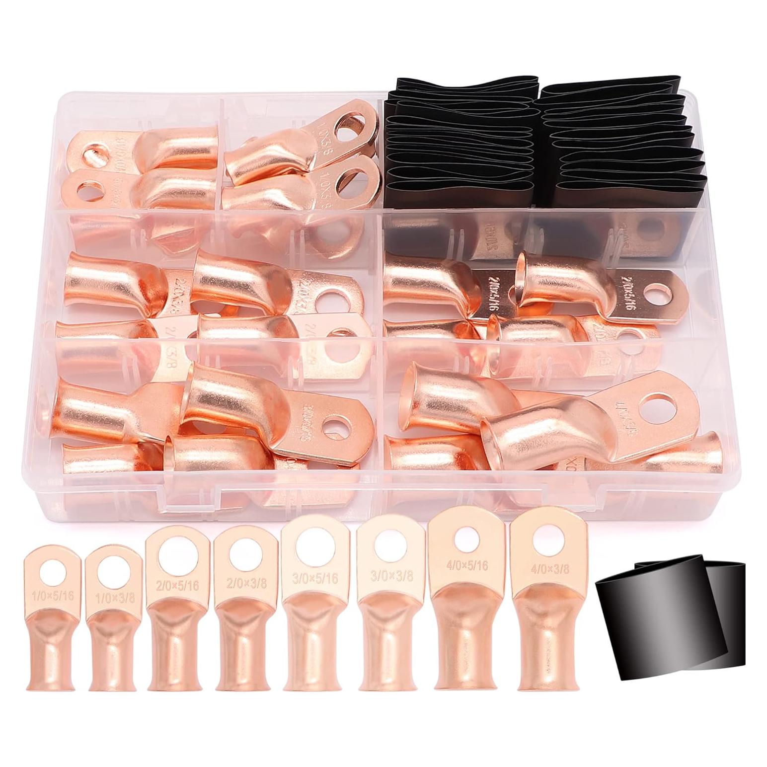 Kit de Conectores de Batería 48PCS Taukealugs AWG 1/0 a 4/0