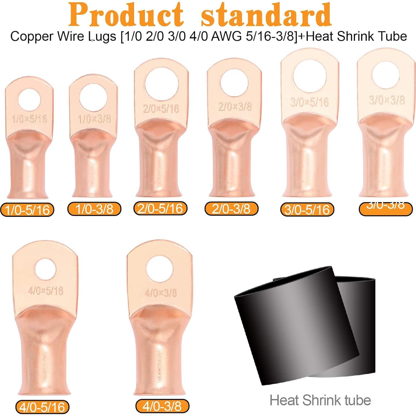 Kit de Conectores de Batería 48PCS Taukealugs AWG 1/0 a 4/0