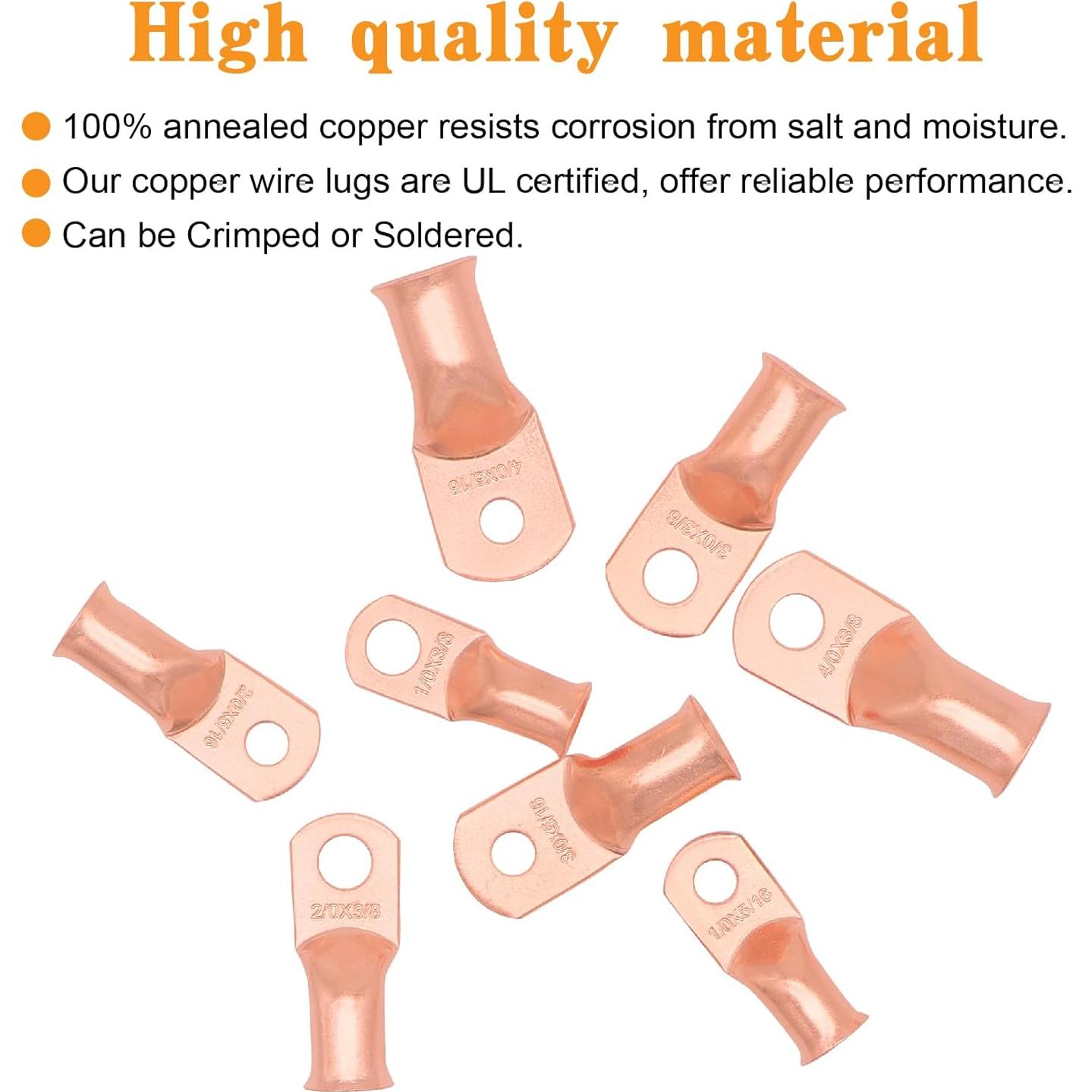 Kit de Conectores de Batería 48PCS Taukealugs AWG 1/0 a 4/0