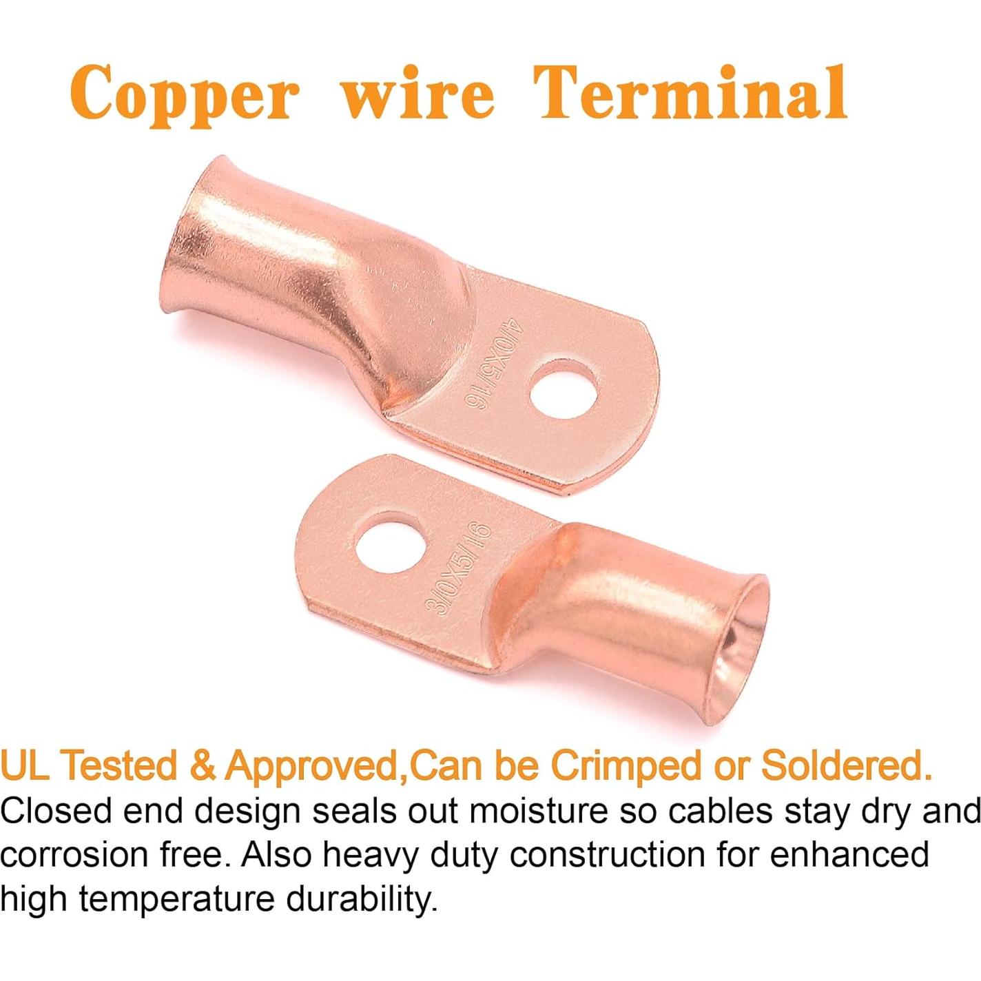 Kit de Conectores de Batería 48PCS Taukealugs AWG 1/0 a 4/0