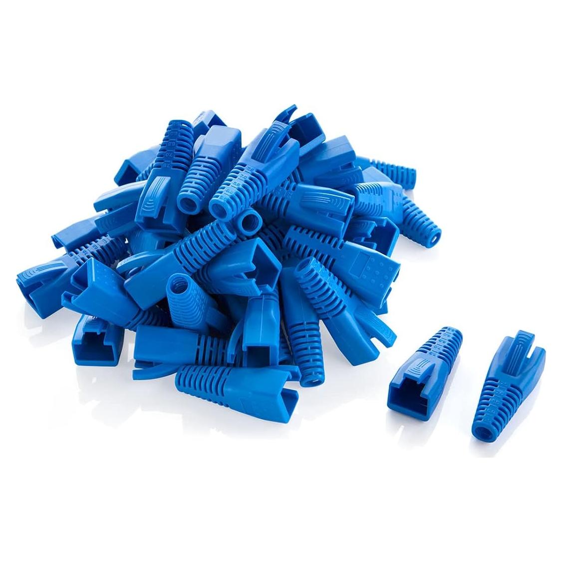 CableCreation RJ45 Cubiertas de Conector 50-Pack Azul CAT5 CAT6