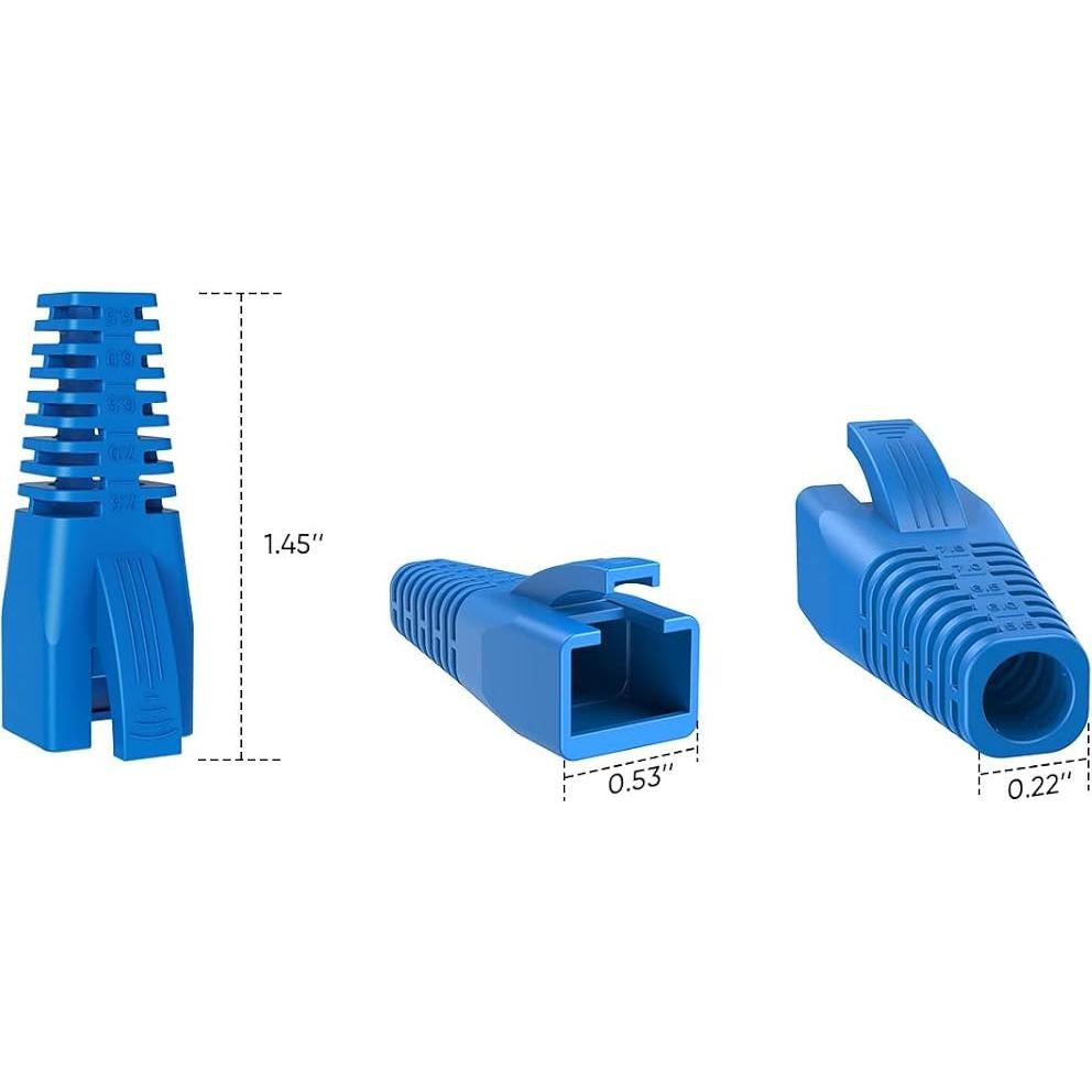 CableCreation RJ45 Cubiertas de Conector 50-Pack Azul CAT5 CAT6