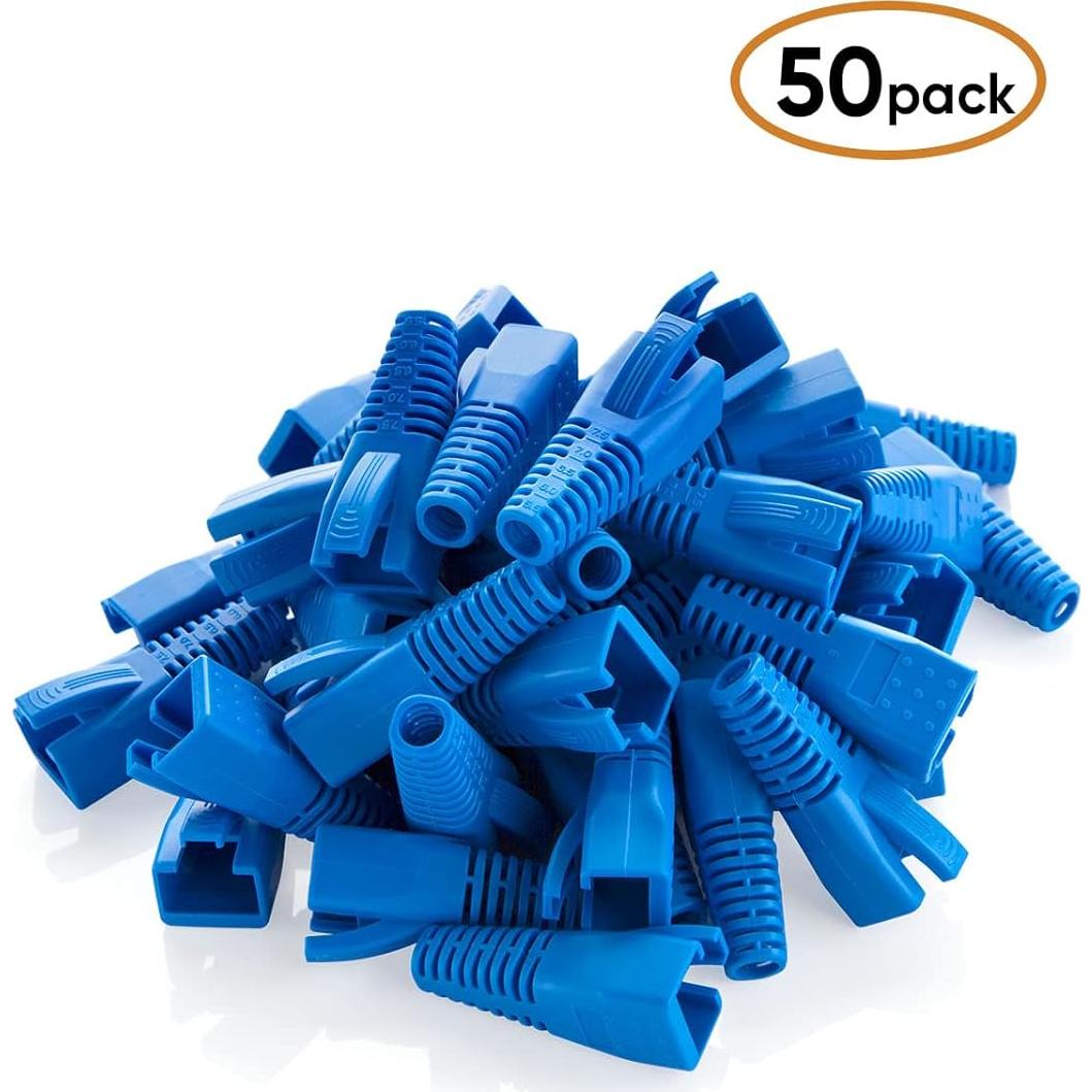 CableCreation RJ45 Cubiertas de Conector 50-Pack Azul CAT5 CAT6