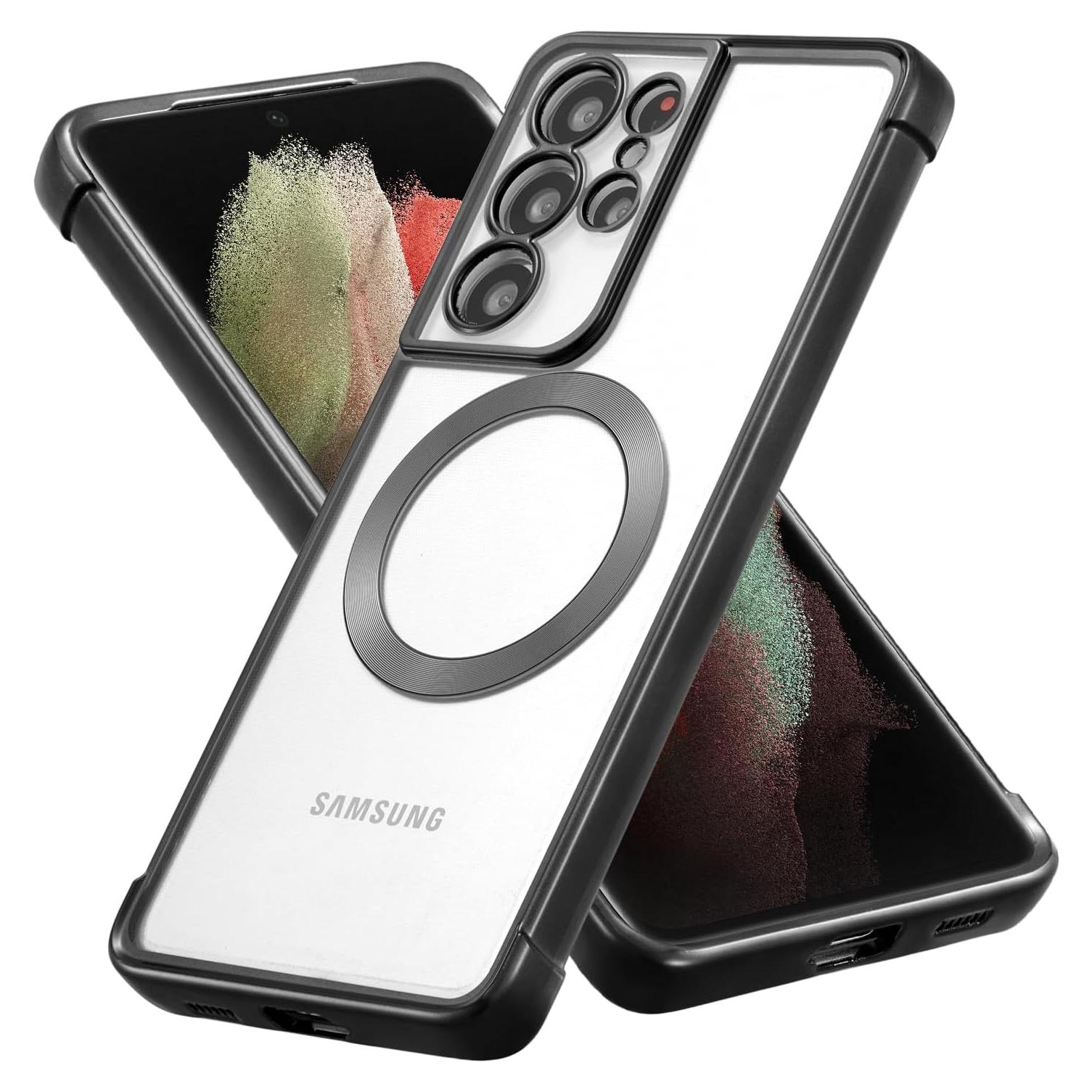 Funda Magnética RALEAVO para Samsung Galaxy S21 Ultra - Negro