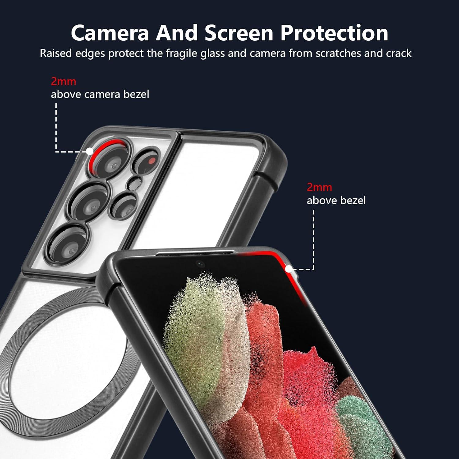 Funda Magnética RALEAVO para Samsung Galaxy S21 Ultra - Negro