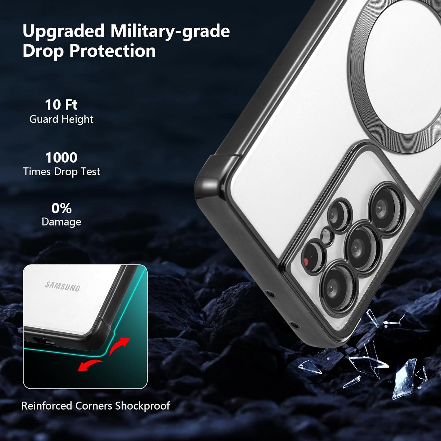 Funda Magnética RALEAVO para Samsung Galaxy S21 Ultra - Negro