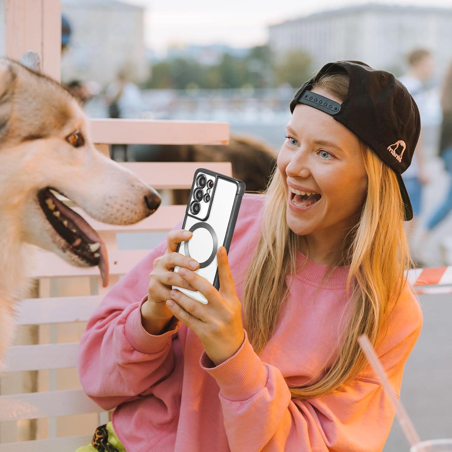 Funda Magnética RALEAVO para Samsung Galaxy S21 Ultra - Negro