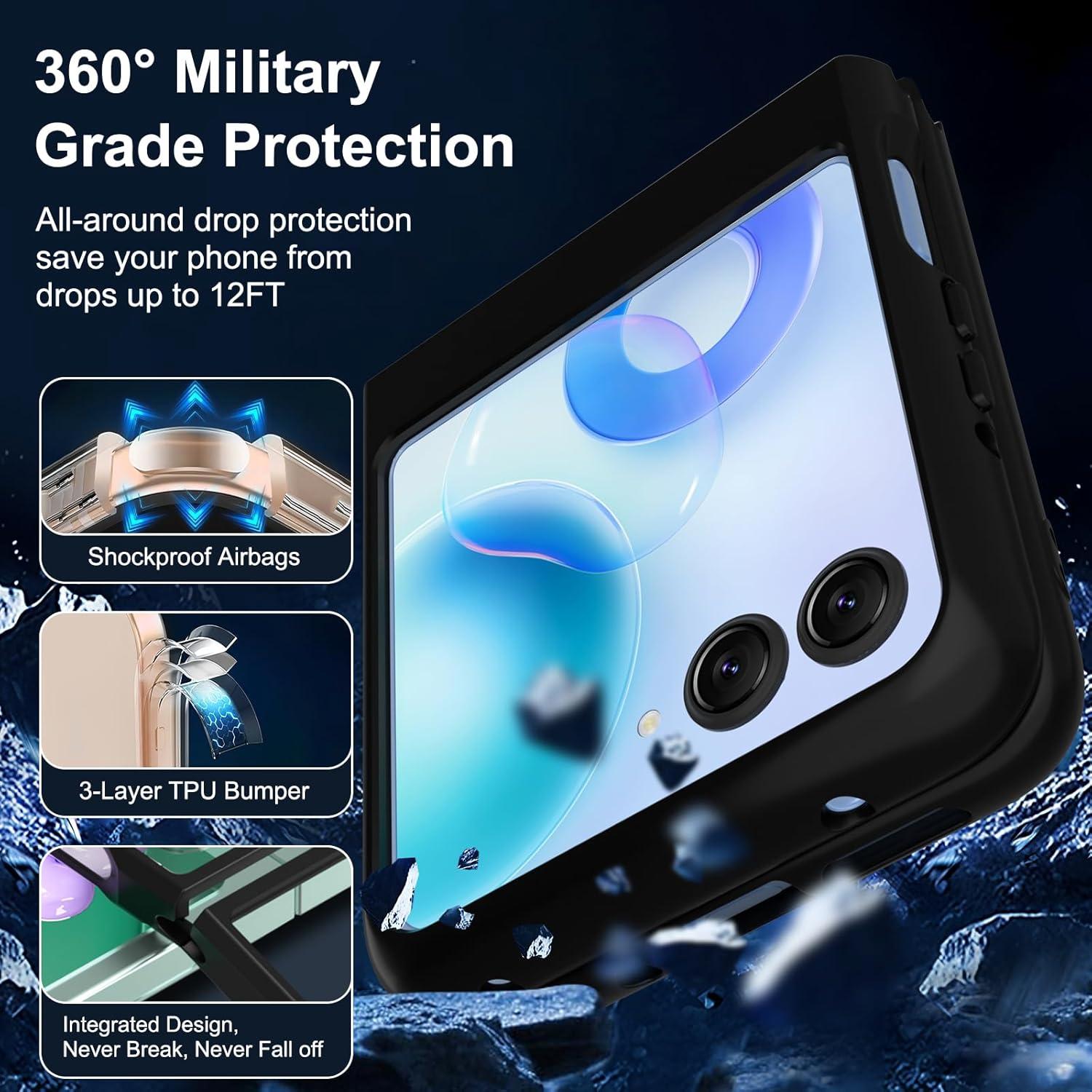 Funda RMOCR para Motorola Razr 2024/2025, Transparente y Resistente