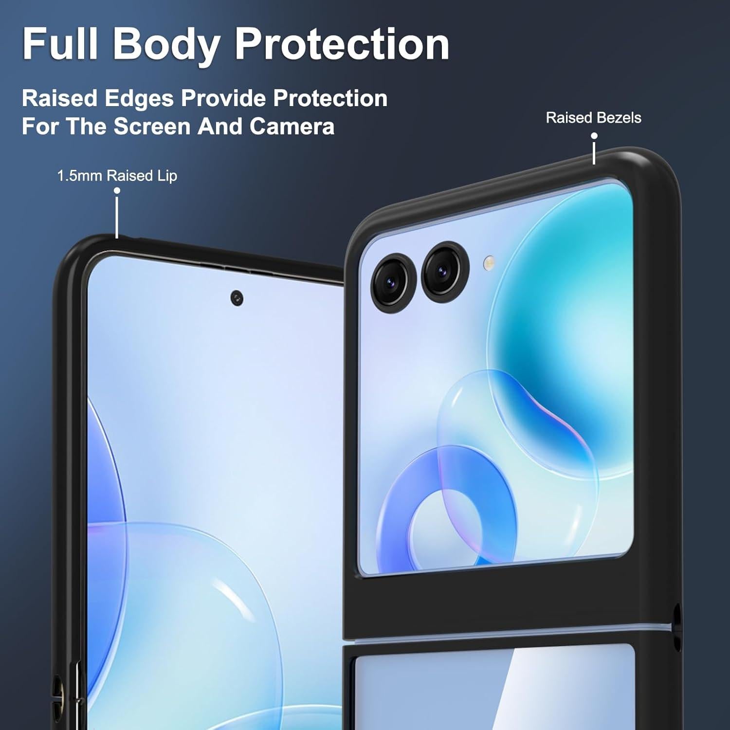 Funda RMOCR para Motorola Razr 2024/2025, Transparente y Resistente