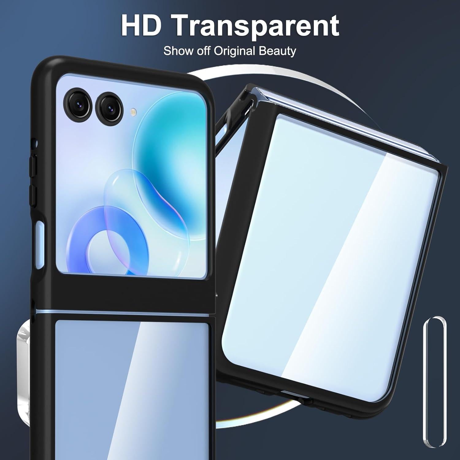 Funda RMOCR para Motorola Razr 2024/2025, Transparente y Resistente