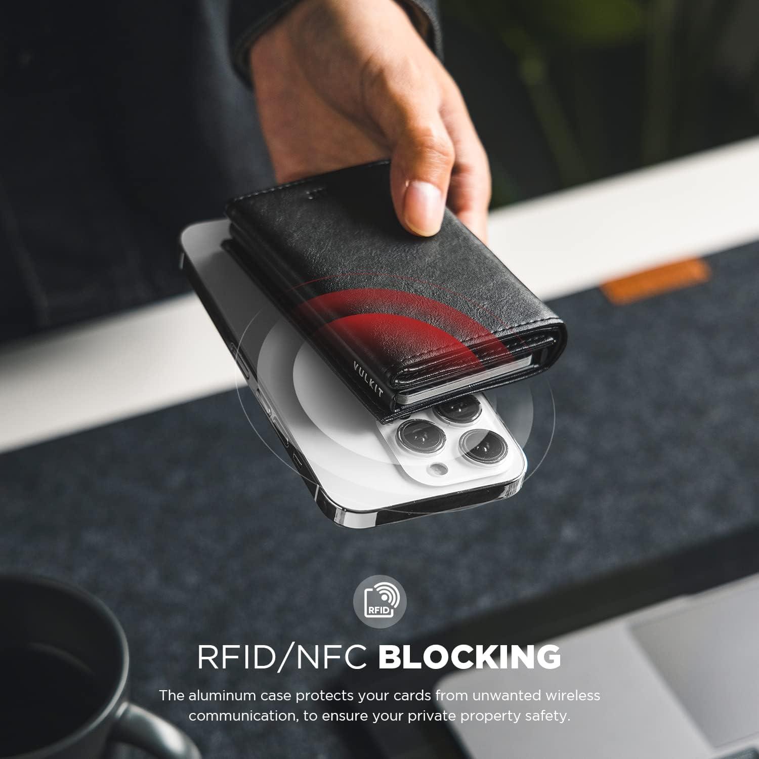 Cartera Plegable Minimalista VULKIT para Hombres con Bloqueo RFID