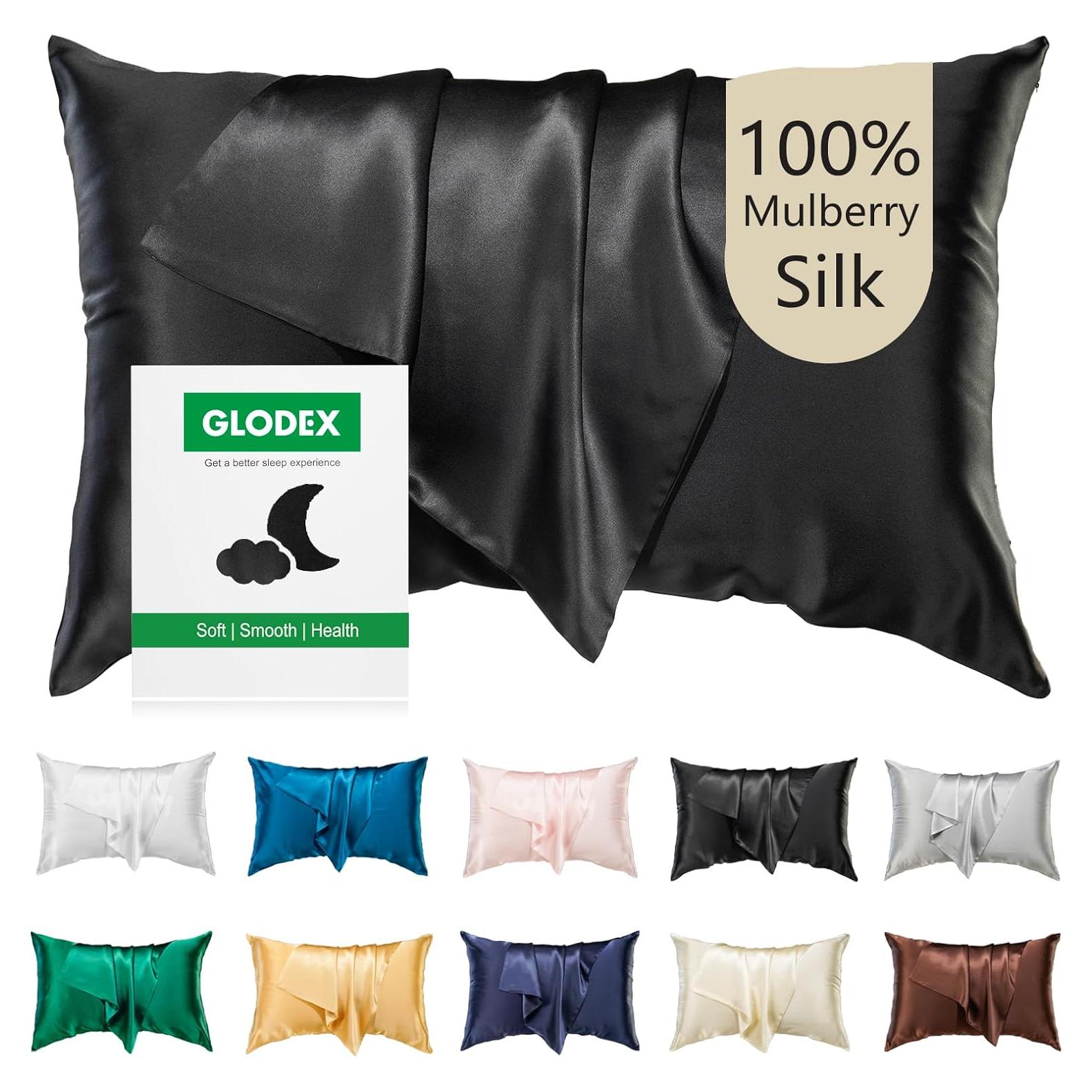 Funda de Almohada de Seda de Morera Glodex 100% Pura 66x51cm