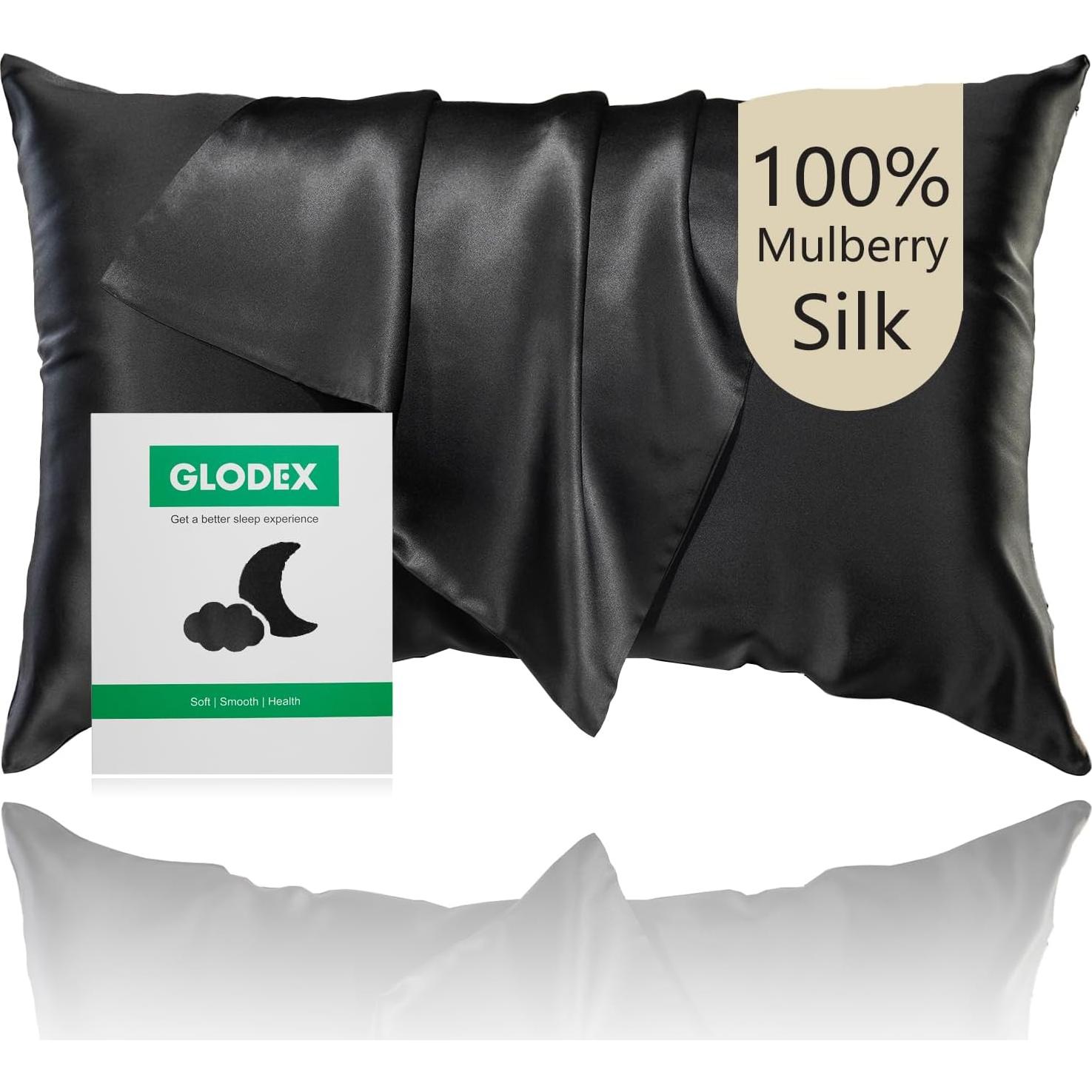 Funda de Almohada de Seda de Morera Glodex 100% Pura 66x51cm