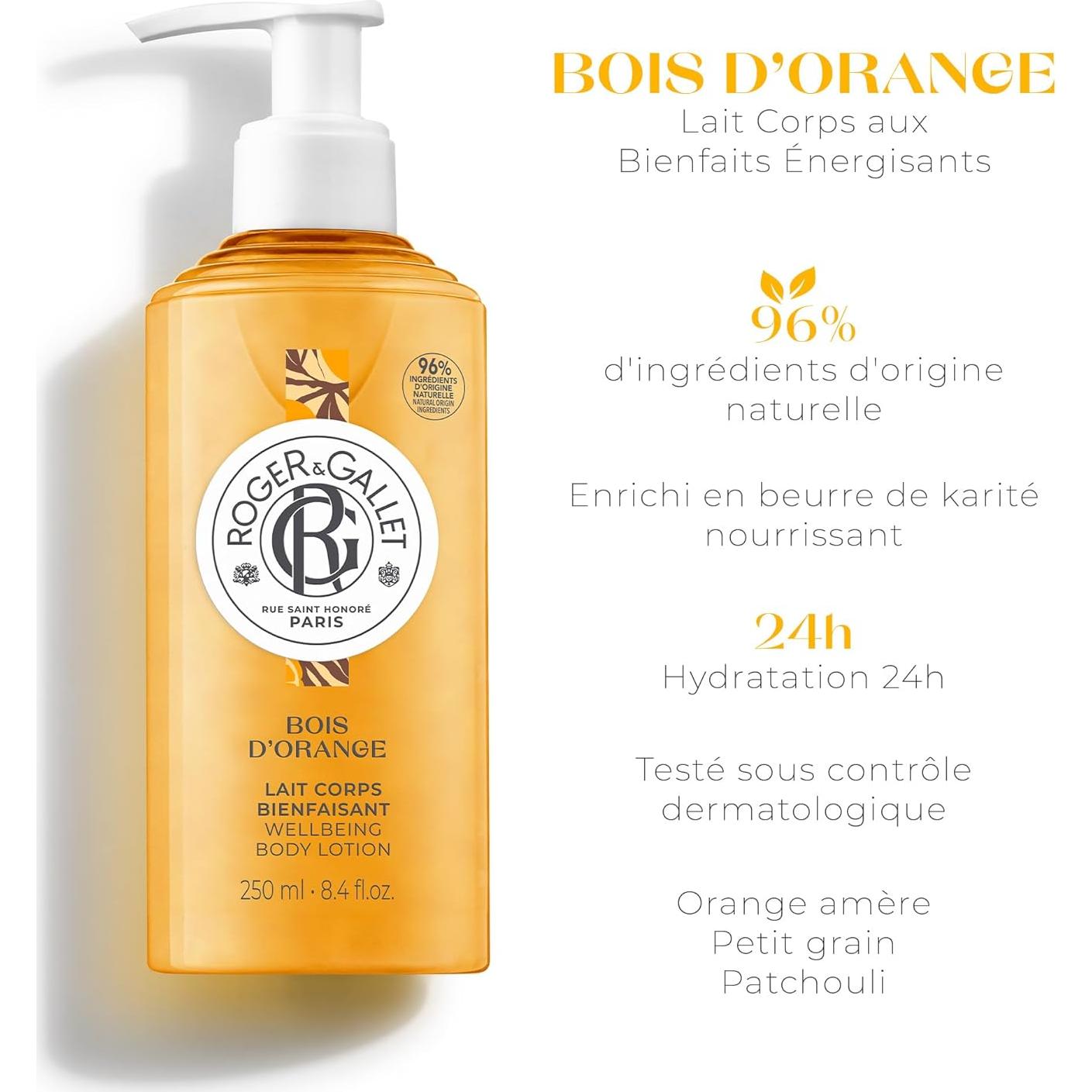 Loción Corporal Roger & Gallet Bois D'Orange 249g Hidratante