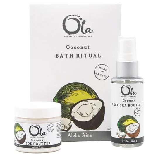 Conjunto de Regalo Ola Tropical Apothecary Coco - Manteca, Rocío y Baño