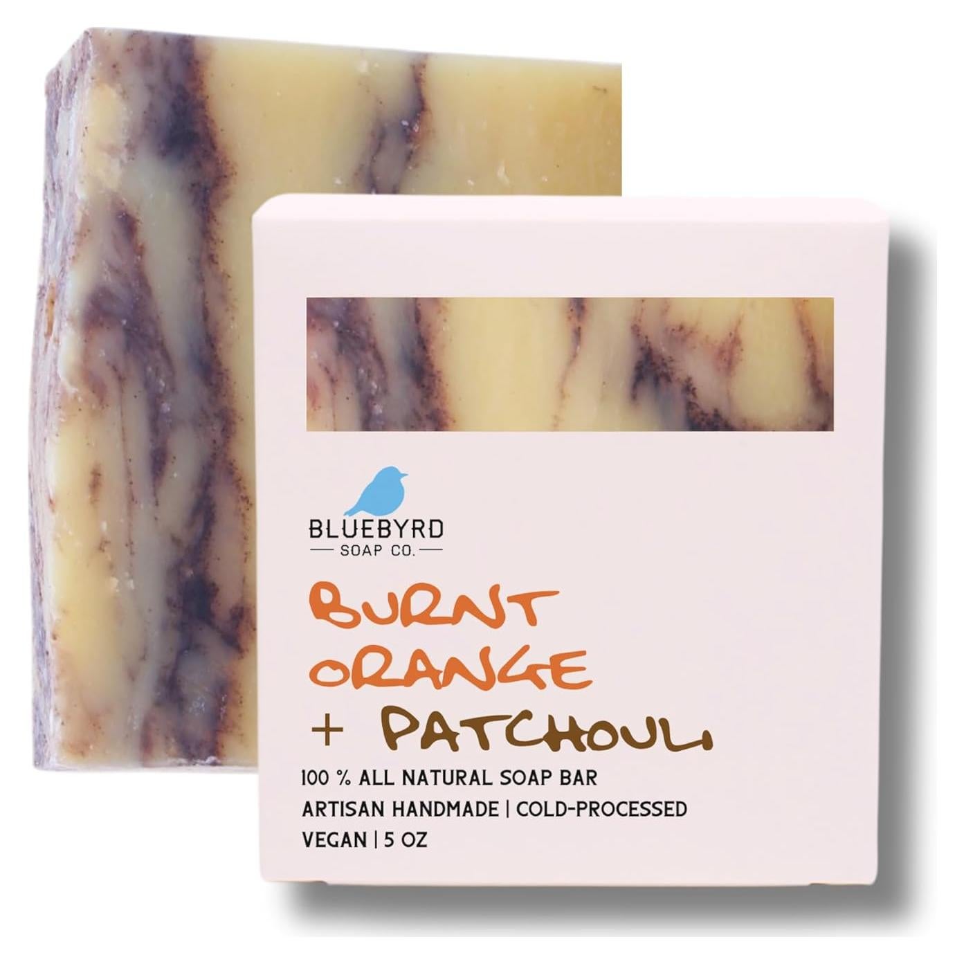 Jabón Natural Bluebyrd Naranja Quemada con Pachulí 108g