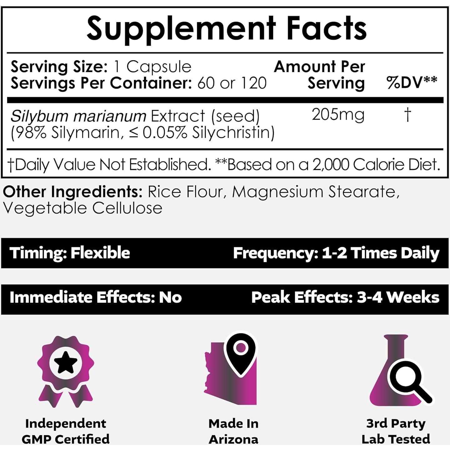 Extracto de Cardo Mariano Nootropics Depot 200mg 60 Cápsulas
