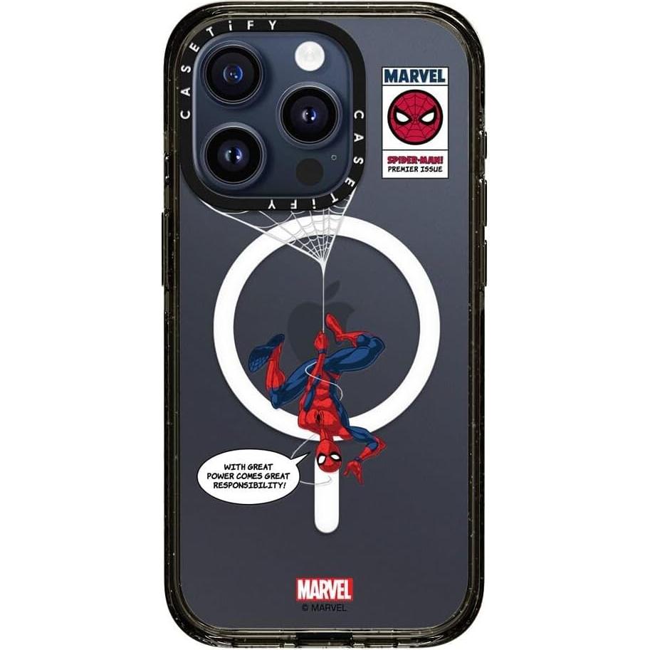 Funda CASETiFY Impact para iPhone 15 Pro Spider-Man - Negro